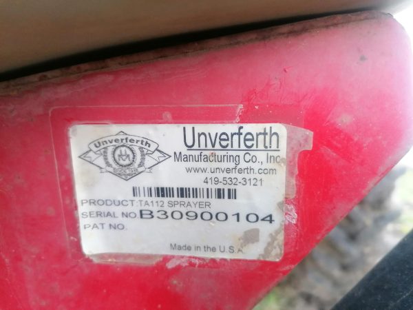 5. Обприскувач причіпний Top Air TA 112-90 сер.B30900104 шильдик Обприскувач причіпний Top Air TA 112-90 сер.B30900104