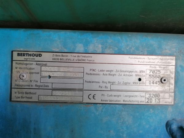 Обприскувач причіпний Berthoud Racer EX S 3200 с.н.1022961