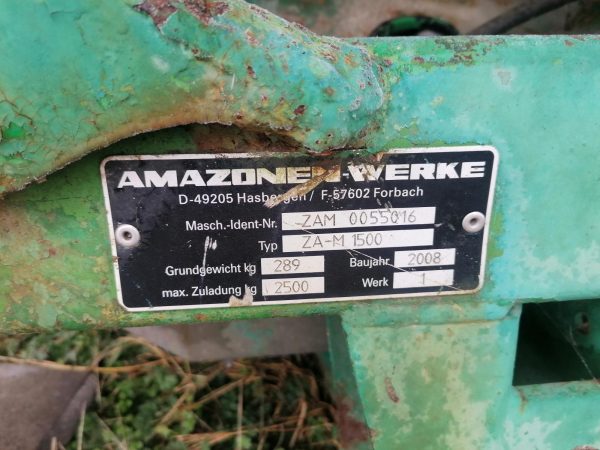 9. Розкидач Amazone ZAM 1501 ZAM0055016 бірка Розкидач мінеральних добрив Amazone ZAM 1501