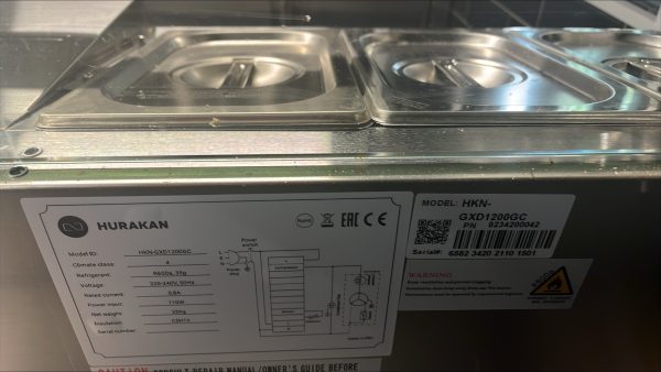 ХОЛОДИЛЬНА ВІТРИНА-НАДСТАВКА ЗІ СКЛОМ HKN-GXD1200GC